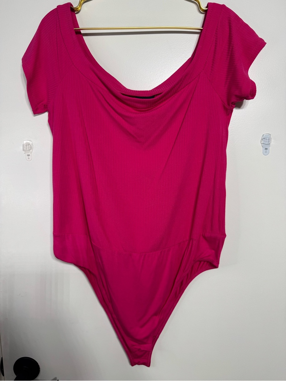 torrid Hot Pink Short Sleeve off the shoulder Bodysuit- 2xl